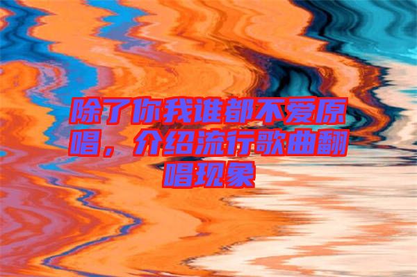 除了你我誰都不愛原唱，介紹流行歌曲翻唱現(xiàn)象