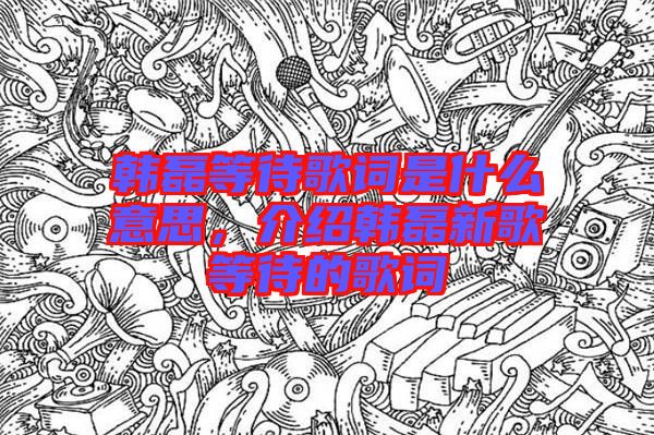 韓磊等待歌詞是什么意思，介紹韓磊新歌等待的歌詞