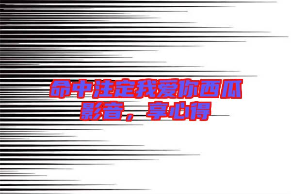 命中注定我愛你西瓜影音，享心得