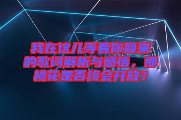 我在這兒等著你回來的歌詞解析與感悟，那桃花是否終會開放？
