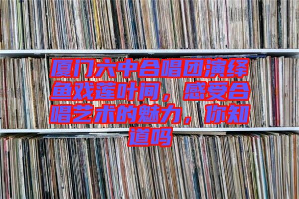 廈門(mén)六中合唱團(tuán)演繹魚(yú)戲蓮葉間，感受合唱藝術(shù)的魅力，你知道嗎