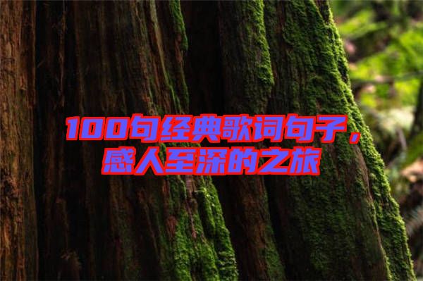100句經(jīng)典歌詞句子，感人至深的之旅