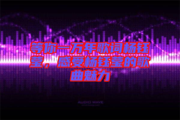 等你一萬年歌詞楊鈺瑩，感受楊鈺瑩的歌曲魅力