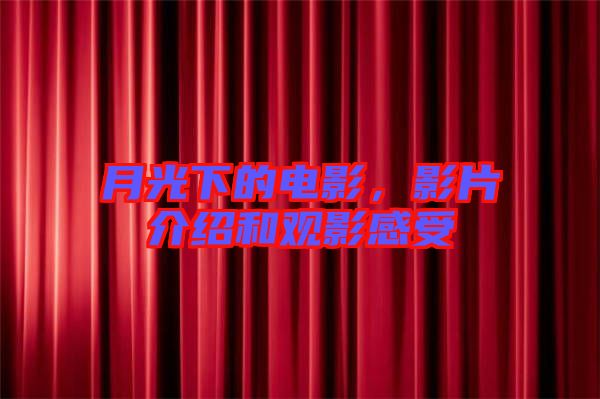 月光下的電影，影片介紹和觀影感受