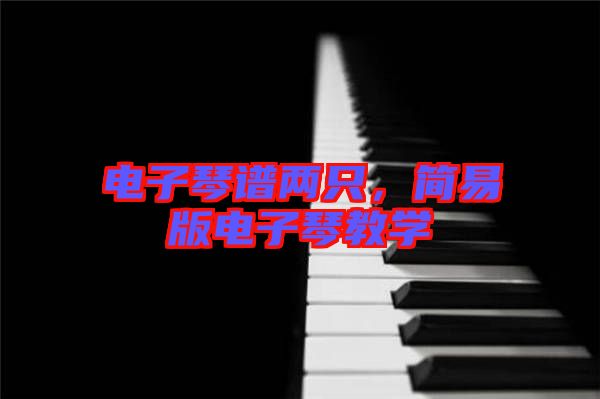電子琴譜兩只，簡易版電子琴教學(xué)