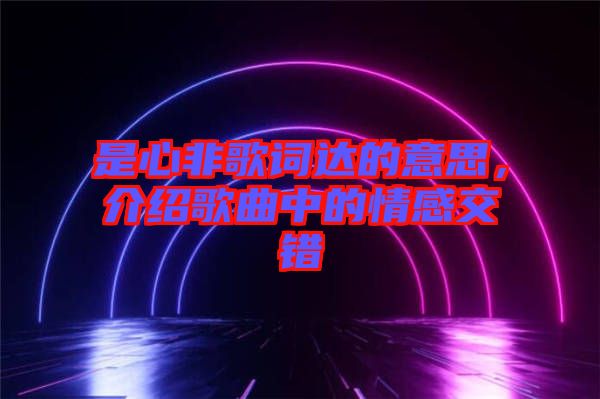 是心非歌詞達的意思，介紹歌曲中的情感交錯