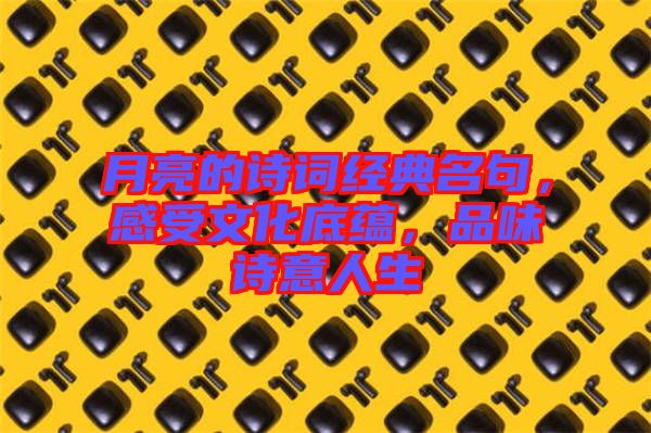 月亮的詩(shī)詞經(jīng)典名句，感受文化底蘊(yùn)，品味詩(shī)意人生