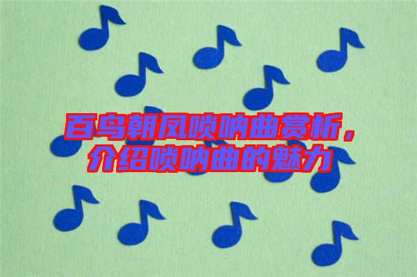 百鳥朝鳳嗩吶曲賞析，介紹嗩吶曲的魅力