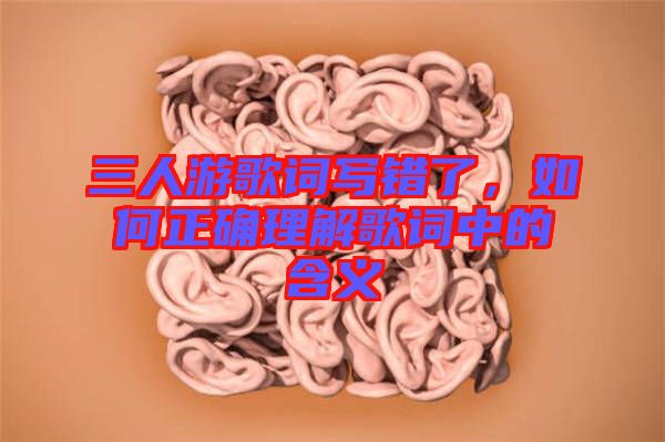 三人游歌詞寫錯了，如何正確理解歌詞中的含義