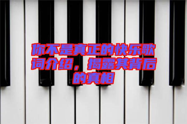 你不是真正的快樂(lè)歌詞介紹，揭露其背后的真相