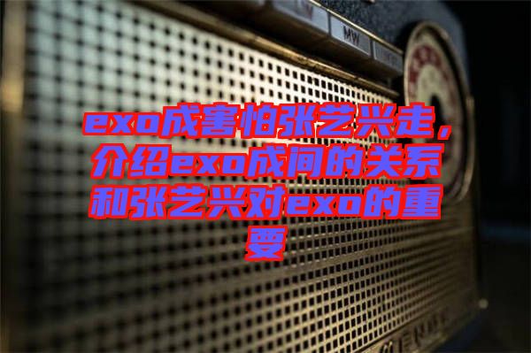 exo成害怕張藝興走，介紹exo成間的關(guān)系和張藝興對exo的重要