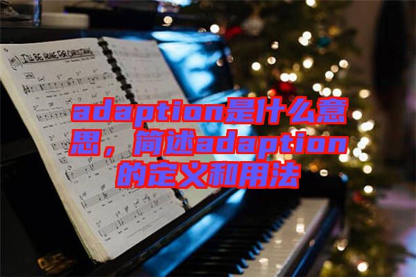 adaption是什么意思，簡述adaption的定義和用法
