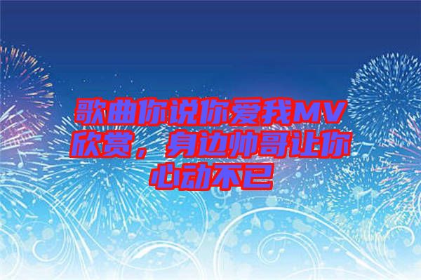 歌曲你說你愛我MV欣賞，身邊帥哥讓你心動不已
