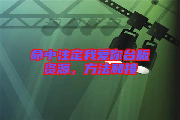 命中注定我愛你臺(tái)版資源，方法和接