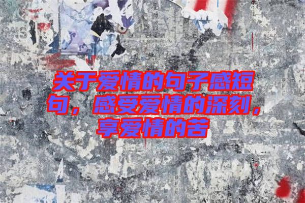 關(guān)于愛(ài)情的句子感短句，感受愛(ài)情的深刻，享愛(ài)情的苦