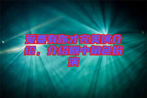 愛要有你才完美演介紹，介紹劇中角色扮演