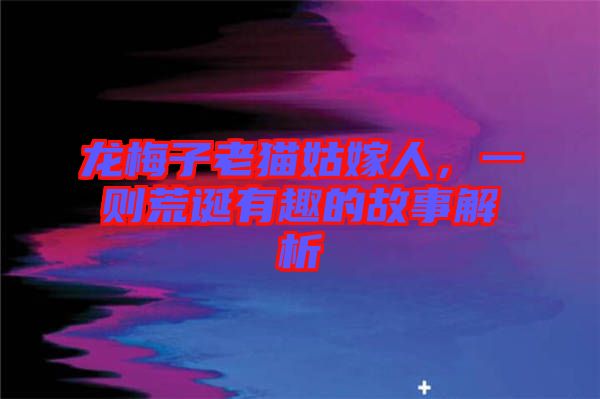 龍梅子老貓姑嫁人，一則荒誕有趣的故事解析