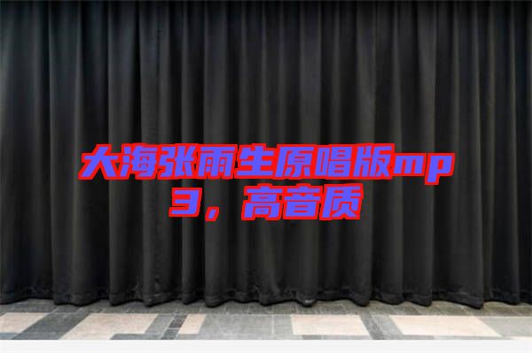 大海張雨生原唱版mp3，高音質(zhì)